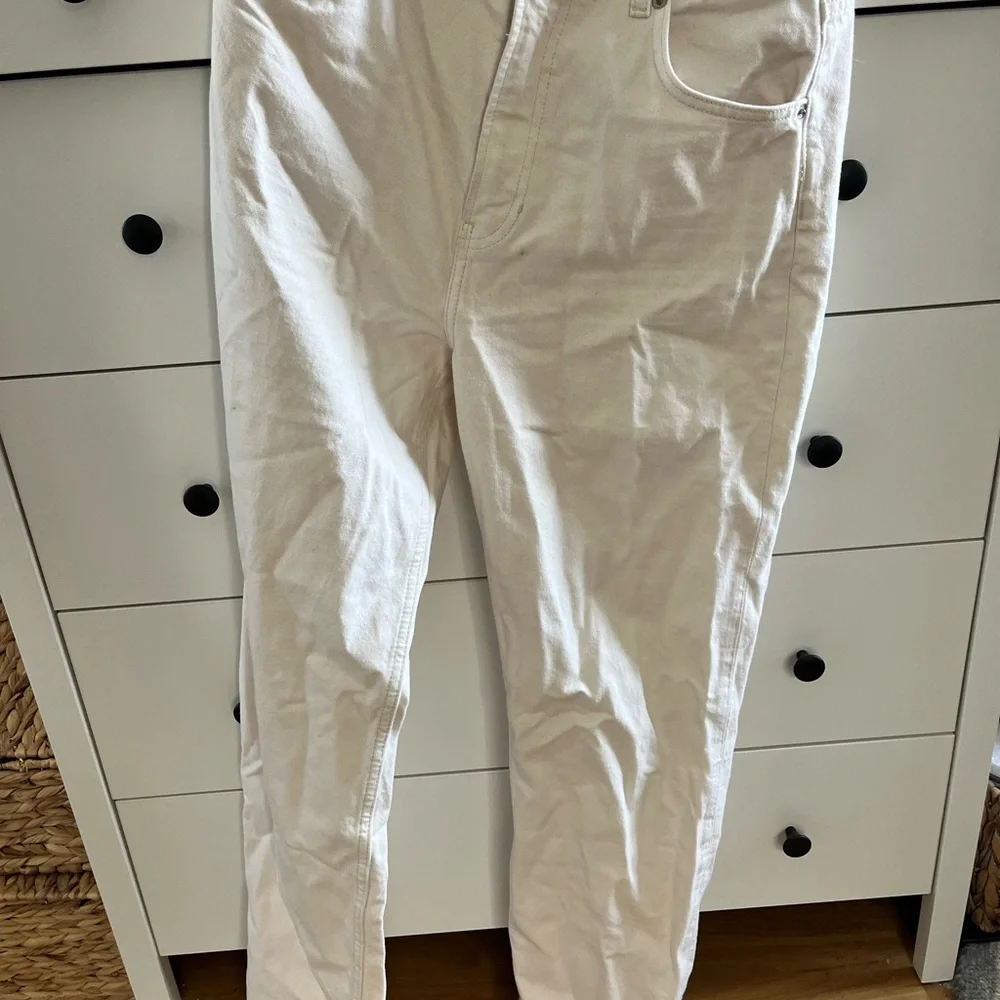 Reformation Abby High Rise Straight Jeans - Cream - Picture 2 of 6
